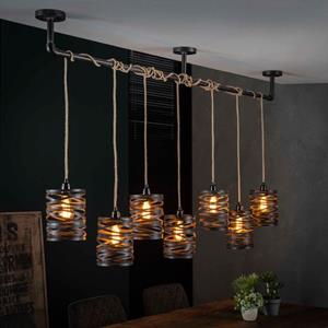 Hoyz Collection Hoyz - Industriele Hanglamp - 7 Lampen - Twist Wikkel - Xl