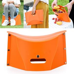 Outdoor picknick draagbare multi-functionele creatieve kunststof vouwen kruk stoel (oranje)