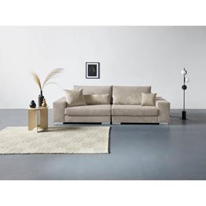 Home affaire Big-Sofa "Vasco", Breite 277 cm, inkl. 6-teiliges Kissenset, in Cord