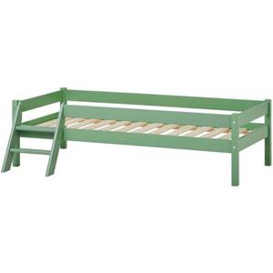 Lüttenhütt Jugendbett "ECO One", Kinderbett mit Rausfallschutz und Leiter, 3 Farben/Matratze wählbar