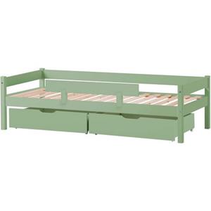 Lüttenhütt Jugendbett "ECO One", Kinderbett mit Rausfallschutz, mit 2 Schubkästen