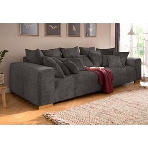 Home affaire Big-Sofa "Neapel", mit vielen losen Kissen, in 2 Bezugsqualitäten