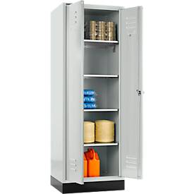 Schäfer Shop Select Materiaallocker, 1800 x 630 x 500 mm, cilinderslot, lichtgrijs/lichtgrijs