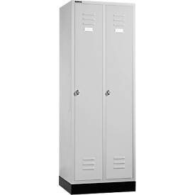 Schäfer Shop Select Materiaallocker met sokkel, draaigrendelslot, lichtgrijs/lichtgrijs
