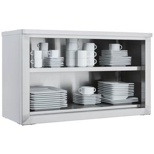 PULSIVA Wandhangkast Lana zonder schuifdeuren; 100x60x40 cm (BxHxD); zilver