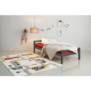 Lüttenhütt Kinderbett "Alpi", Einzelbett aus schönem Kiefernholz, Lattenrost, Liegefläche 90x200 cm