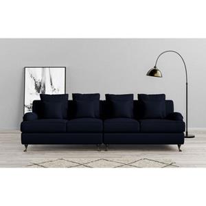 Guido Maria Kretschmer Home&Living Big-Sofa "NORIN", (2 St.), zwei Fußarten: vorne - Rollen, hinten - Holzfüße