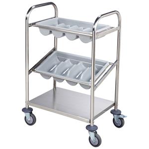 PULSIVA Keukenwagen Extra; 63x40x94 cm (BxDxH); zilver/grijs