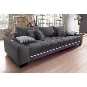 Mr. Couch Megabank NIKITA naar keuze met koudschuim (140 kg belasting/zitting), met rgb-verlichting