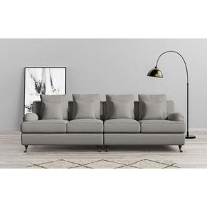 Guido Maria Kretschmer Home&Living Big-Sofa "NORIN", (2 St.), zwei Fußarten: vorne - Rollen, hinten - Holzfüße
