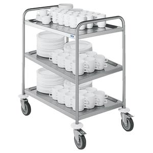 Vega Serveerwagen Serve 3 BL; 103x53x94.5 cm (BxDxH); zilver