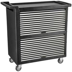 Vega Serveerwagen Tjugo; 150x50.5x104 cm (BxDxH); zilver/zwart