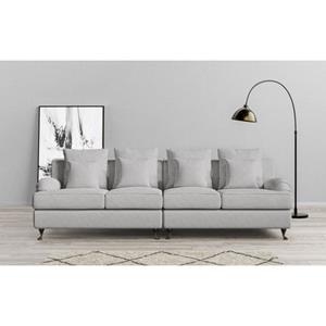 Guido Maria Kretschmer Home&Living Big-Sofa "NORIN", (2 St.), zwei Fußarten: vorne - Rollen, hinten - Holzfüße