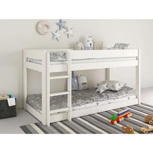Lüttenhütt Kinderbett ""ROBIN ", Bodenbett, Etagenbett", Montessori Stil, zertifiziertes Massivholz