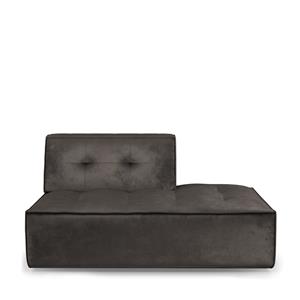 Rivièra Maison Brandon Lounger Right, velvet, grimaldi grey