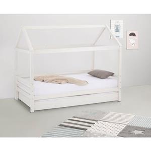 Lüttenhütt Kinderbett "Alpi", inklusive Bettschubkasten und Lattenrost, Liegefläche 90x200 cm