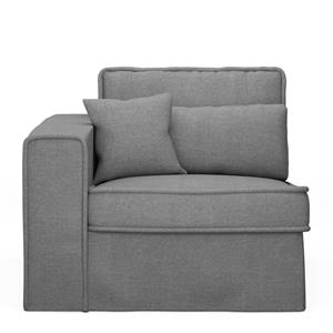 Rivièra Maison Metropolis Corner Arm Left, washed cotton, grey