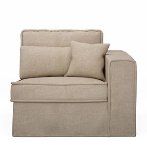 Rivièra Maison Metropolis Corner Arm Right, washed cotton, natural