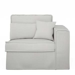 Rivièra Maison Metropolis Corner Arm Right, washed cotton, ash grey
