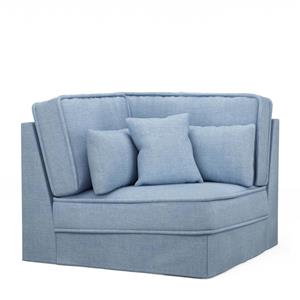 Rivièra Maison Metropolis Corner, washed cotton, ice blue