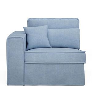 Rivièra Maison Metropolis Corner Arm Left, washed cotton, ice blue