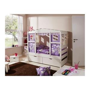 Ticaa Kinderbett "Lio", Hausbett bodentief, mit Schubkasten