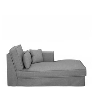 Rivièra Maison Metropolis Chaise Longue Right, washed cotton, grey
