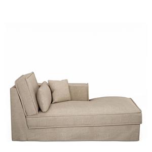 Rivièra Maison Metropolis Chaise Longue Right, washed cotton, natural