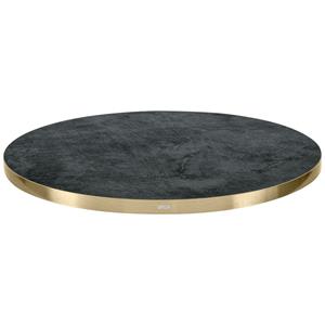 Vega Tafelblad Marvani rond; 50x2.5 cm (ØxH); goud/zwart; rond