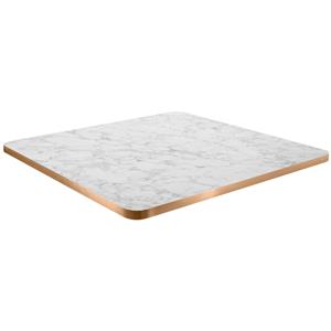 Vega Tafelblad Marvani vierkant; 60x60x2.5 cm (LxBxH); koper/wit/gemarmerd; vierkant