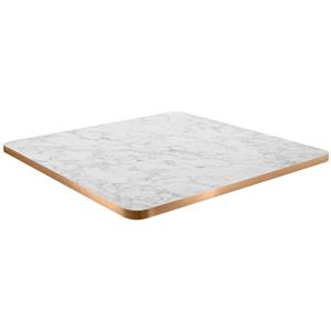 Vega Tafelblad Marvani vierkant; 80x80x2.5 cm (LxBxH); koper/wit/gemarmerd; vierkant