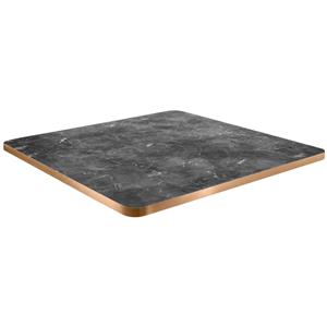 Vega Tafelblad Marvani vierkant; 80x80x2.5 cm (LxBxH); koper/zwart/gemarmerd; vierkant