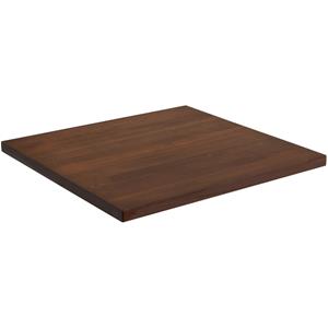 Vega Massief houten tafelblad Kentucky gelakt vierkant; 60x60x3 cm (LxBxH); beuken/tabak gebeitst; vierkant