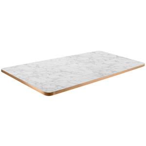 Vega Tafelblad Marvani rechthoekig; 120x80x2.5 cm (LxBxH); koper/wit/gemarmerd; rechthoekig