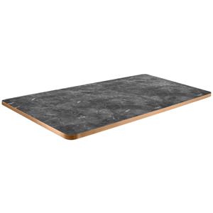 Vega Tafelblad Marvani rechthoekig; 120x80x2.5 cm (LxBxH); koper/zwart/gemarmerd; rechthoekig