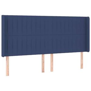 VidaXL Hoofdbord LED 163x16x118|128 cm stof blauw