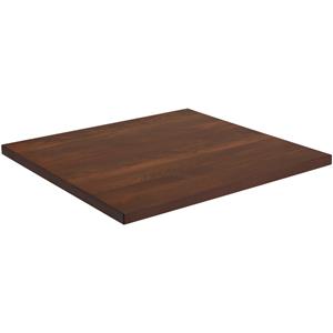 Vega Massief houten tafelblad Kentucky gelakt vierkant; 80x80x3 cm (LxBxH); beuken/tabak gebeitst; vierkant