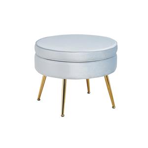 Huisenthuis.nl Poef Chanelle Lichtgrijs 52 cm