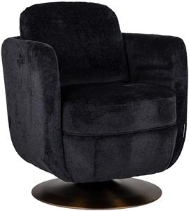 Draaifauteuil Turner - black chenille