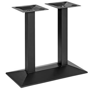 Vega Dubbele tafelkolom Quadro Double; 80x40x72 cm (BxLxH); zwart; rechthoekig