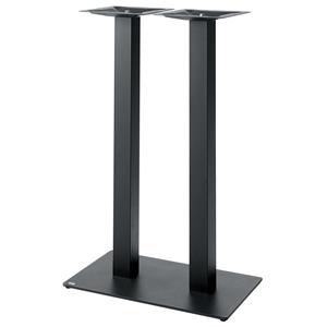 Vega Dubbele tafelkolom Fino vierkant; 70x40x108 cm (BxLxH); zwart; rechthoekig