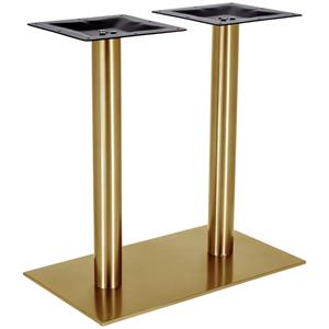 Vega Dubbele tafelpoot Orio; 70x40x72 cm (BxLxH); goud; rechthoekig