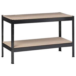 SCHULTE Regalwelt Schwerlastregal Stecksystem-Grundregal, 430x1000x350 mm, mit 2 Holzböden