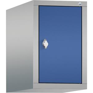 C+P CLASSIC Aufsatzschrank, 1 Abteil, Abteilbreite 300 mm, weißaluminium / enzianblau