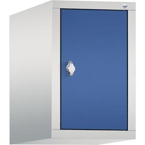 C+P CLASSIC Aufsatzschrank, 1 Abteil, Abteilbreite 300 mm, lichtgrau / enzianblau