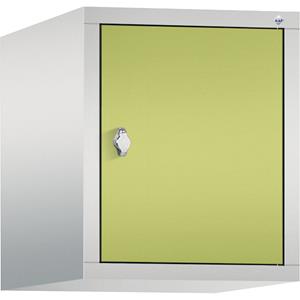 C+P CLASSIC Aufsatzschrank, 1 Abteil, Abteilbreite 400 mm, lichtgrau / viridingrün