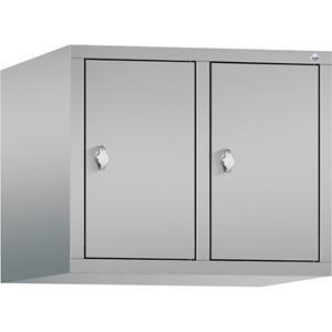 C+P CLASSIC Aufsatzschrank, 2 Abteile, Abteilbreite 300 mm, weißaluminium