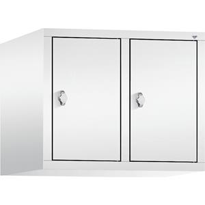 C+P CLASSIC Aufsatzschrank, 2 Abteile, Abteilbreite 300 mm, verkehrsweiß