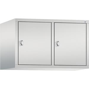 C+P CLASSIC Aufsatzschrank, 2 Abteile, Abteilbreite 400 mm, lichtgrau