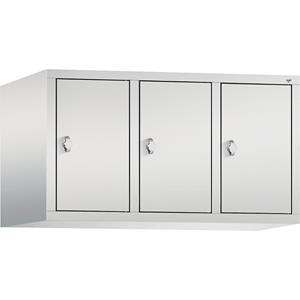 C+P CLASSIC Aufsatzschrank, 3 Abteile, Abteilbreite 300 mm, lichtgrau